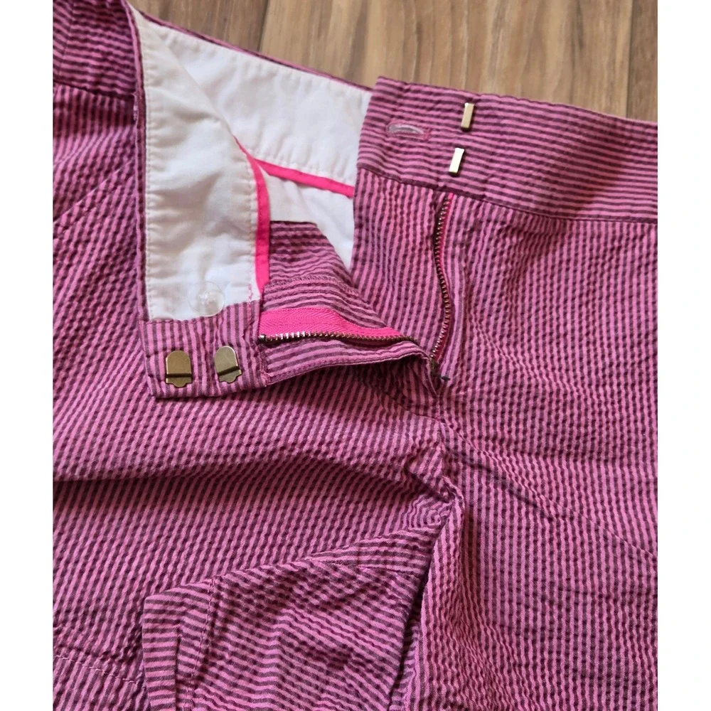 J.Crew Striped Chino Shorts Women's Size 8 Pink Brown